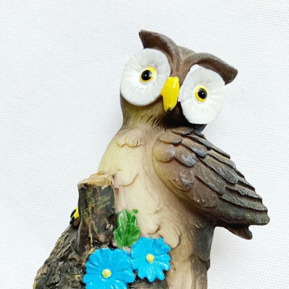 Vintage Ceramic Owl Figurine Retro Boho Home Decor Kitschy Cute Vintage Owl